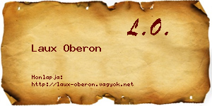 Laux Oberon névjegykártya